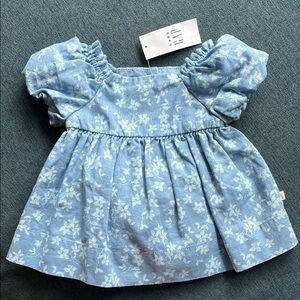 Baby Gap Blue Floral Dress Set